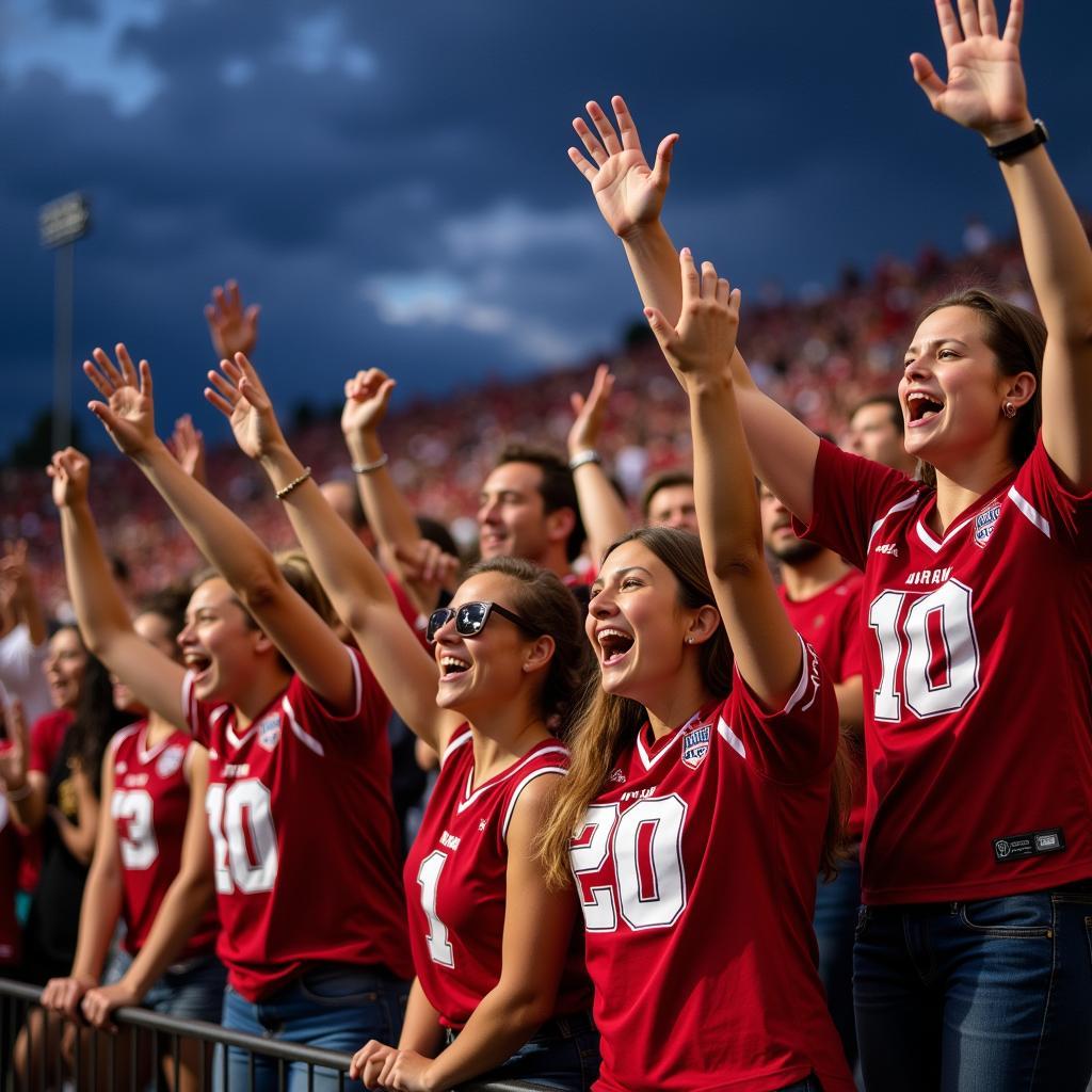 Albany TX Football Fans Cheering in the Stands