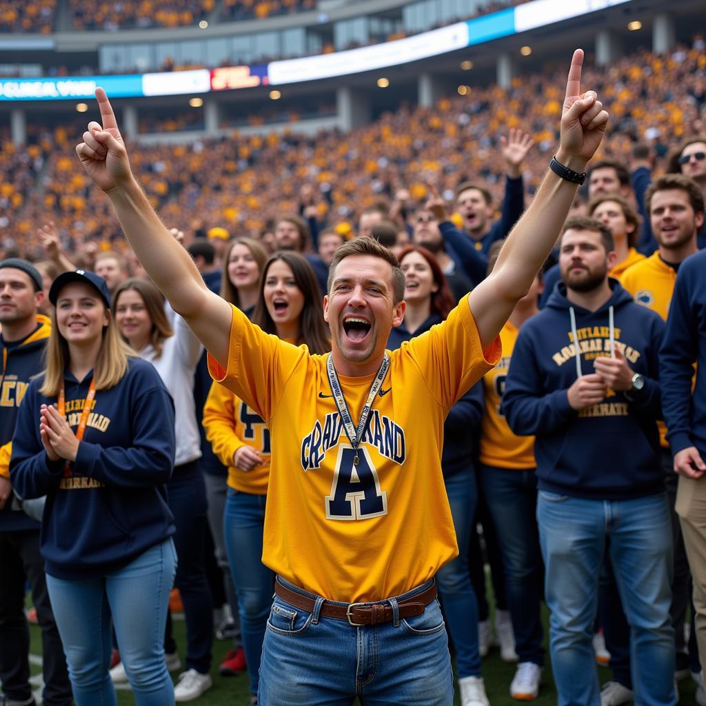 Alfred State Football Fans Cheering