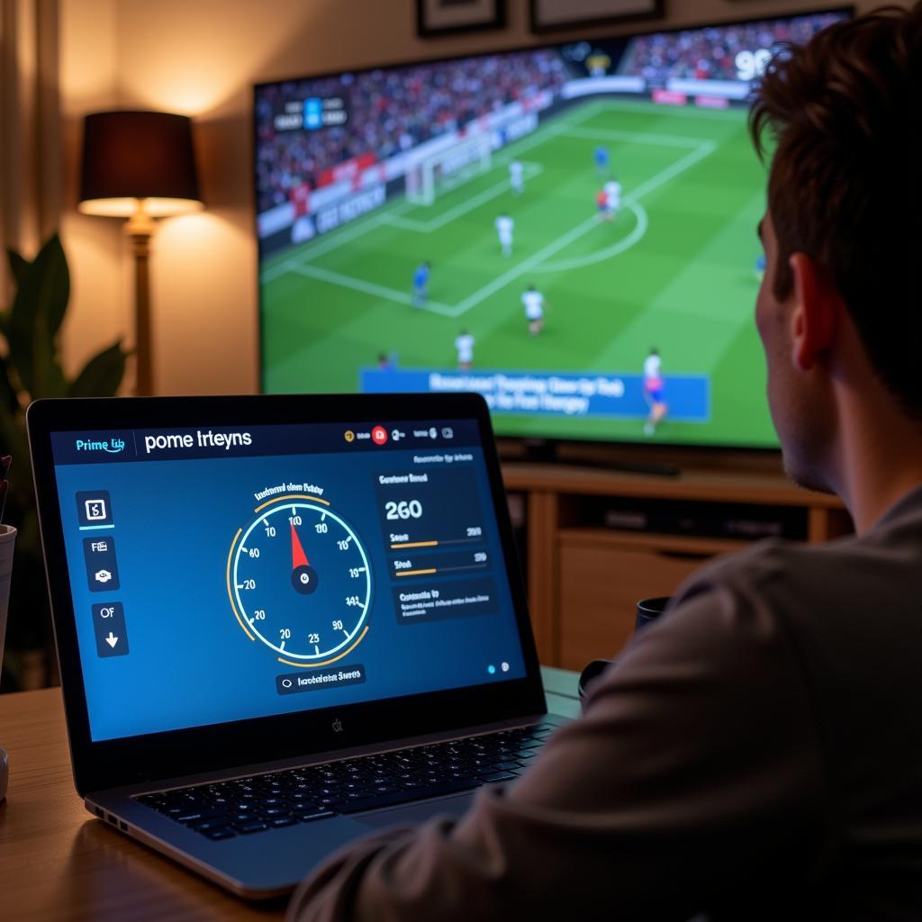 Checking internet speed for Amazon Prime Football buffering