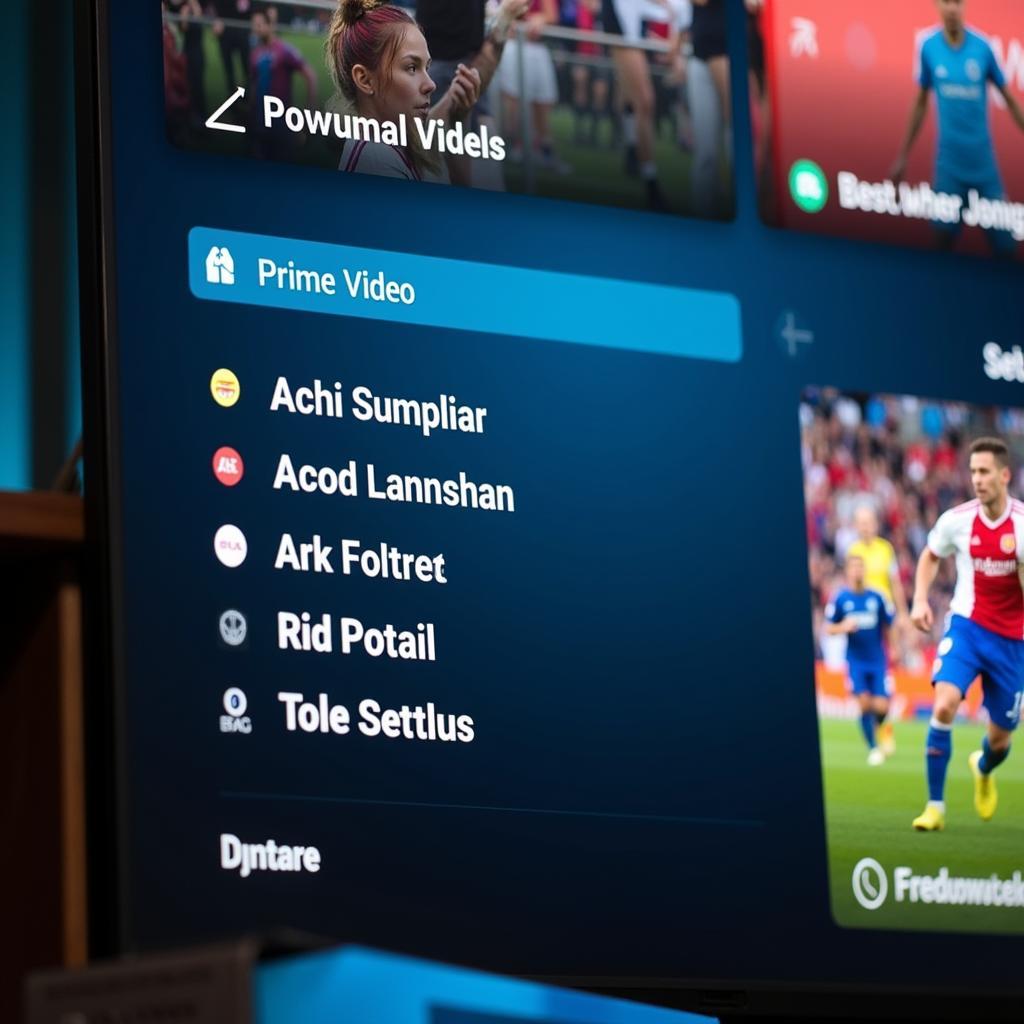 Navigating the Amazon Prime Video live football interface