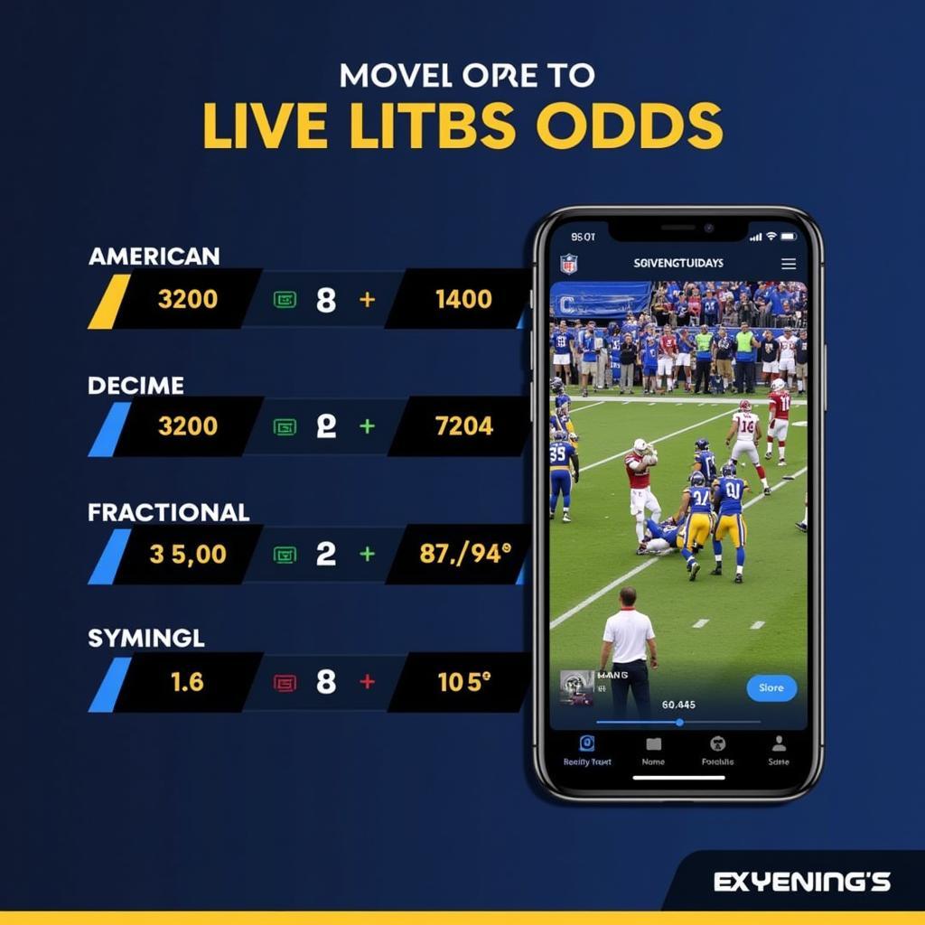 American Football Live Quoten Odds Display