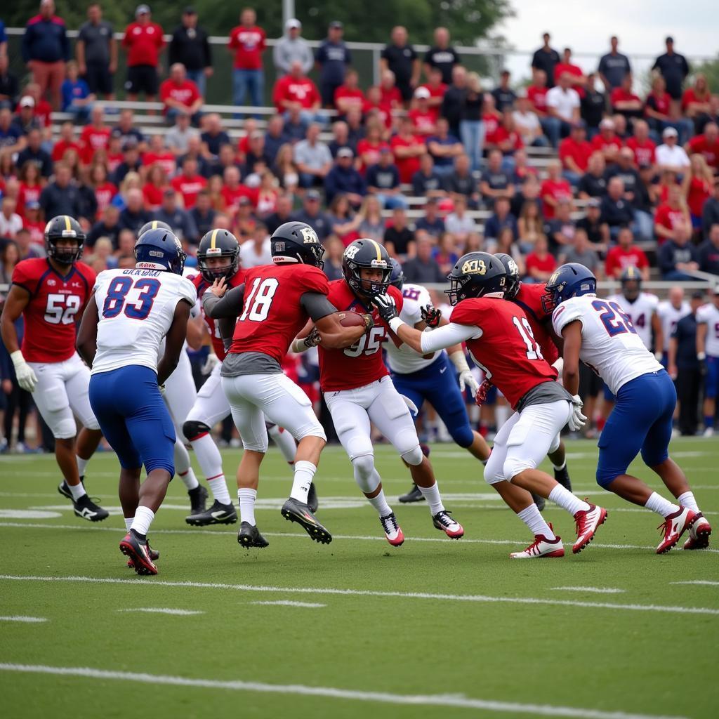 Anderson County Football Players in Action