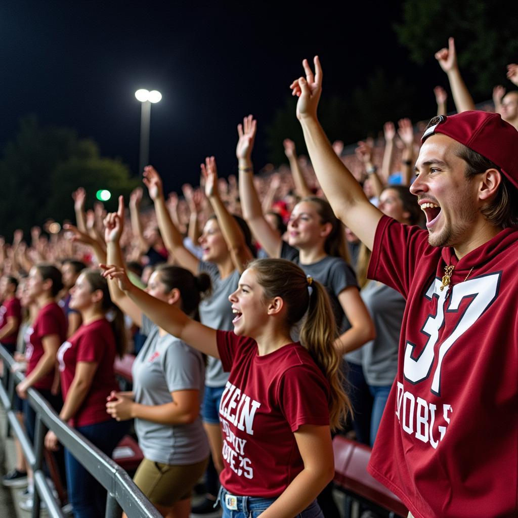 Andrean High School Football Fans Cheering