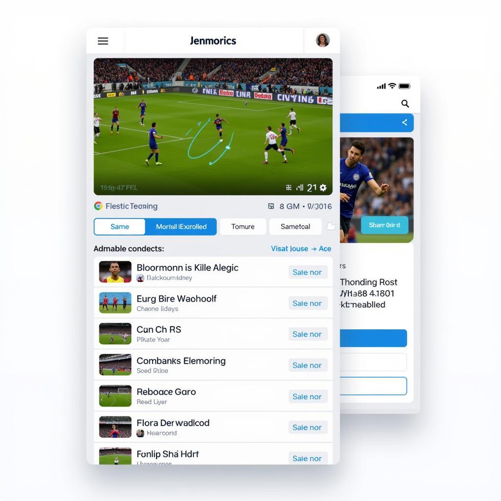 Android Football Streaming App Interface