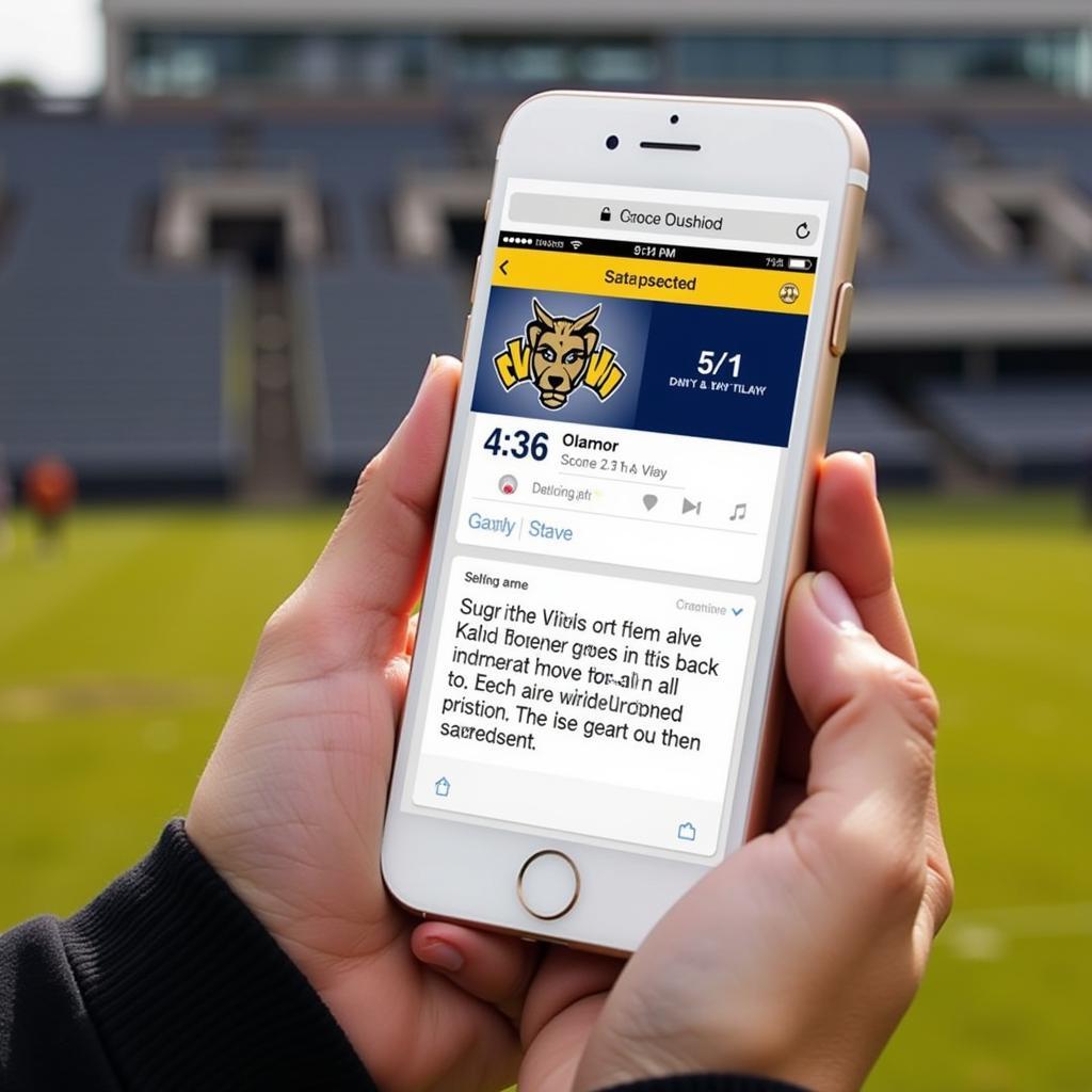 App State Football Live Updates on a Mobile App