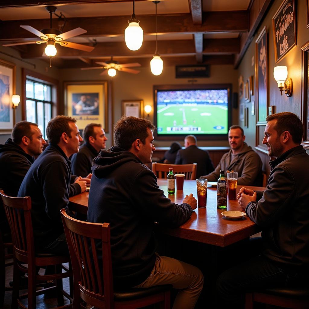 Alumni Watching Aquinas High School Football Live Stream Together