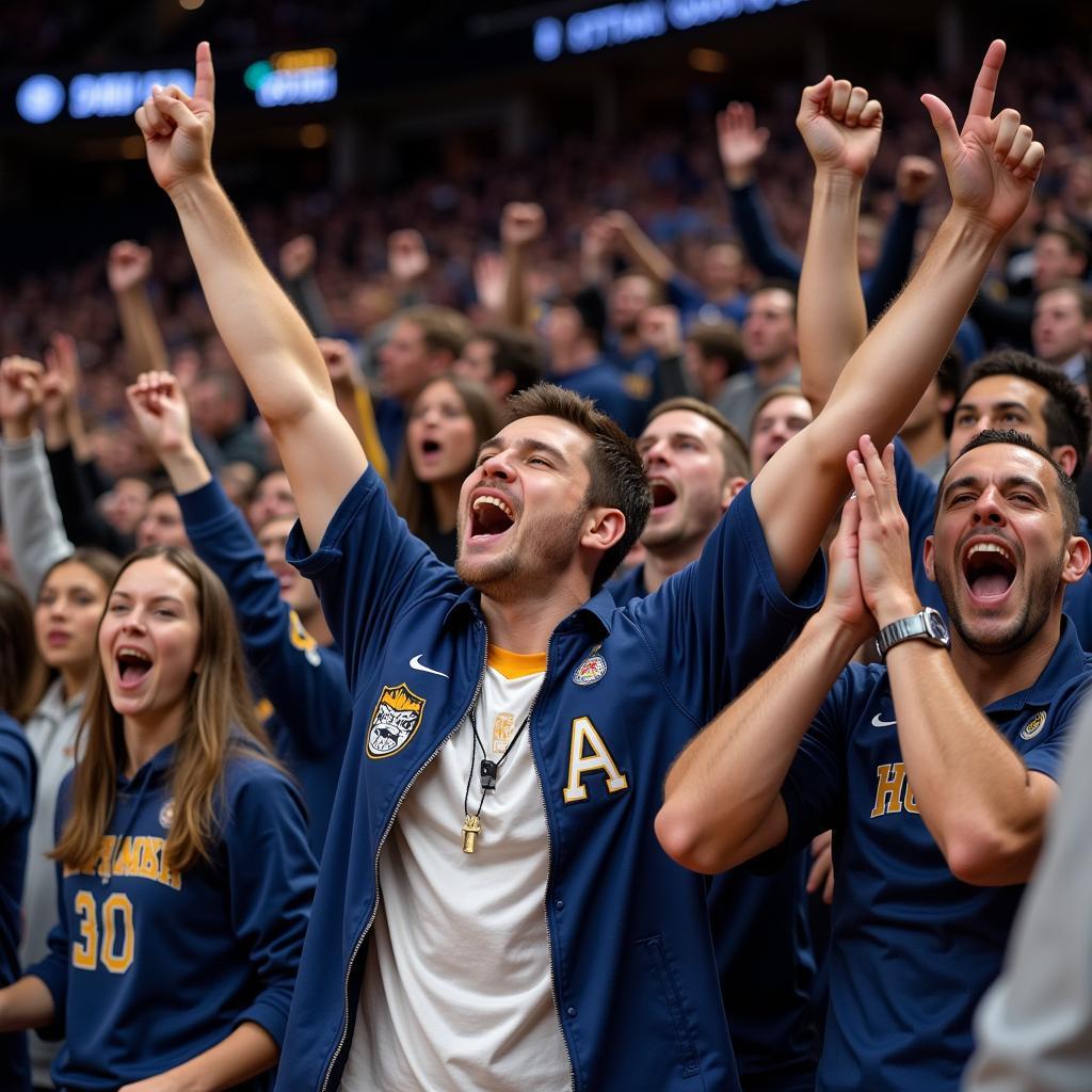 Archbishop Hoban fans cheering in the stands