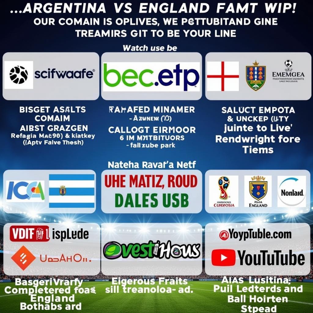 Live Streaming Options for Argentina vs England