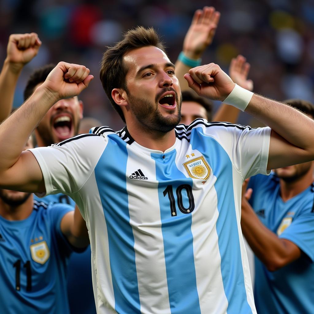 Argentina fans celebrating during 2019 match against Brazil