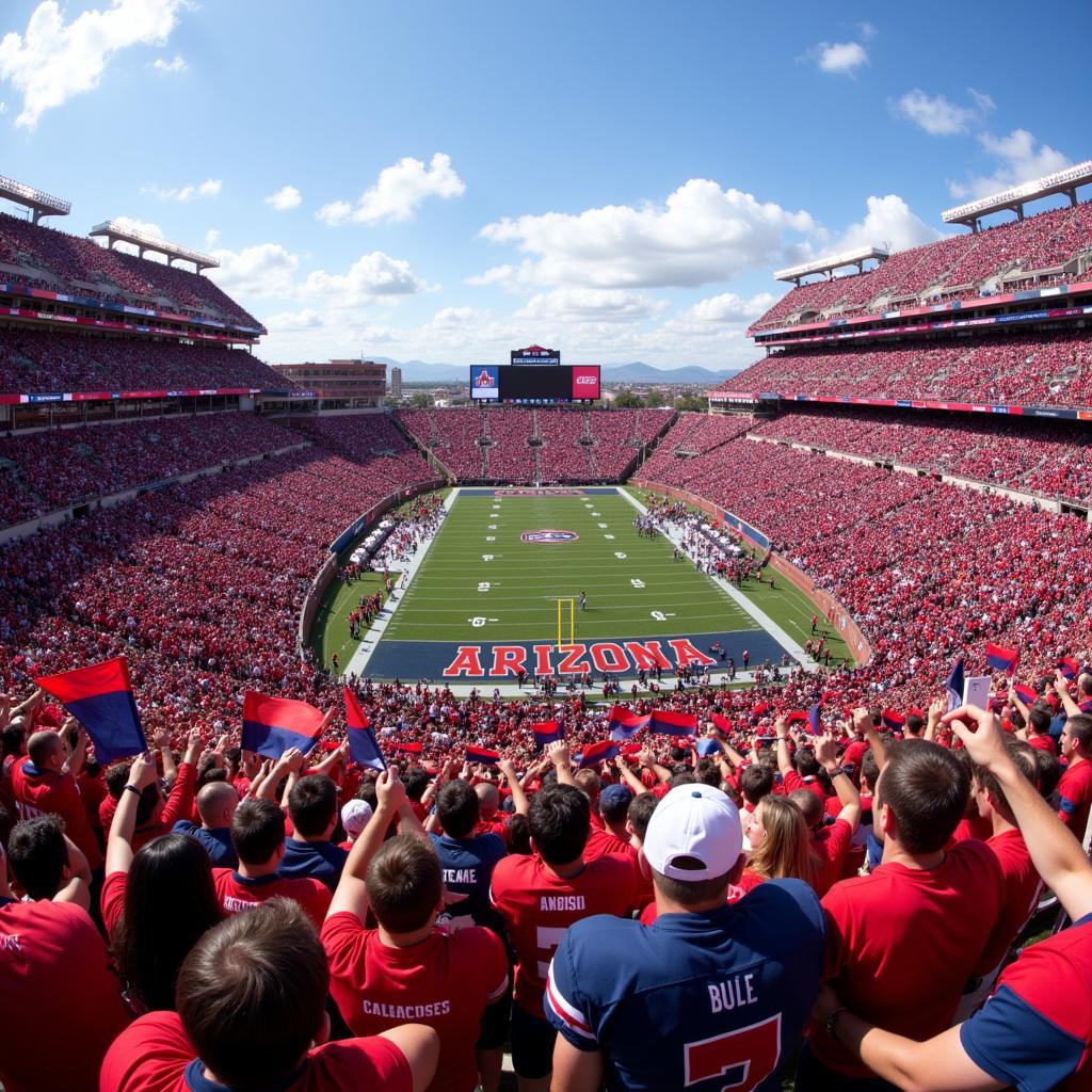 Arizona Football fans at the stadium