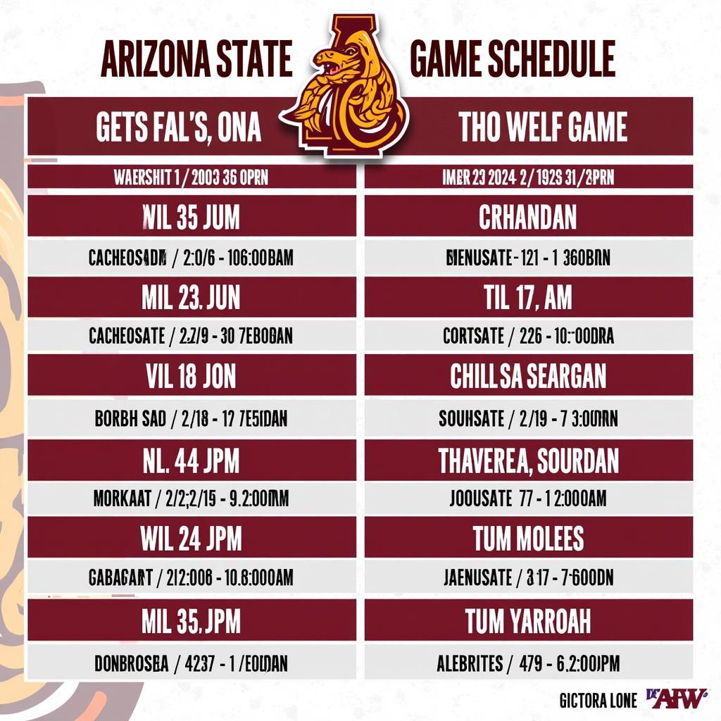 Arizona State Football Game Schedule