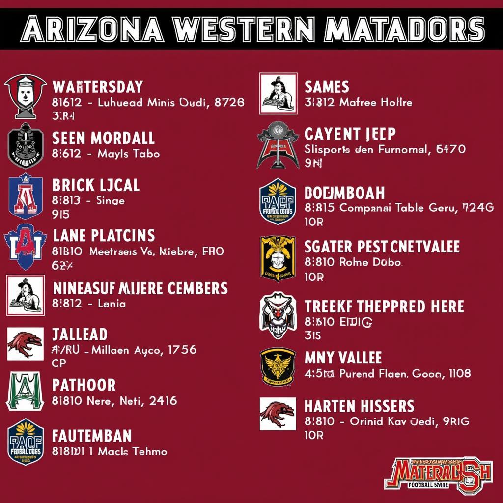 Arizona Western College Football Schedule