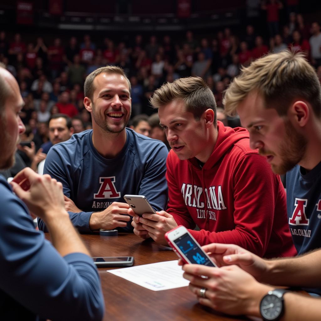 Arizona Wildcats Fans Discussing Live Stats