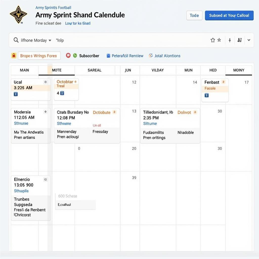 Army Sprint Football Schedule Calendar