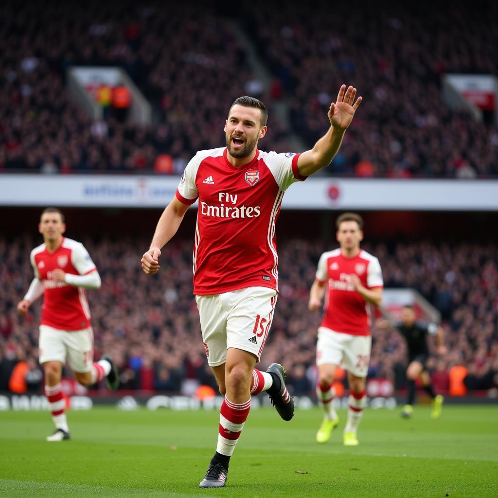 Arsenal Celebrating a Goal