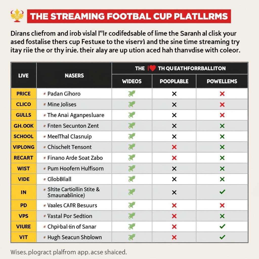 Comparison of Asian Cup Live Streaming Platforms