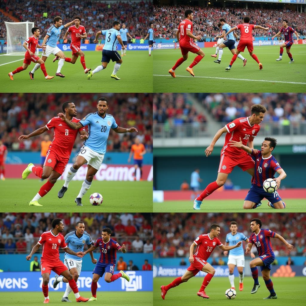 Highlights of football matches during the Asian Games 2019.