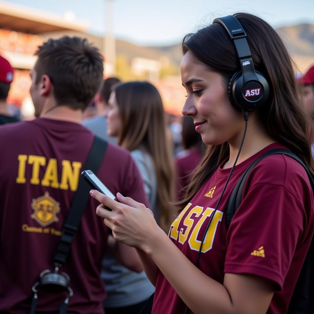 Accessing ASU Football Radio Live Stream