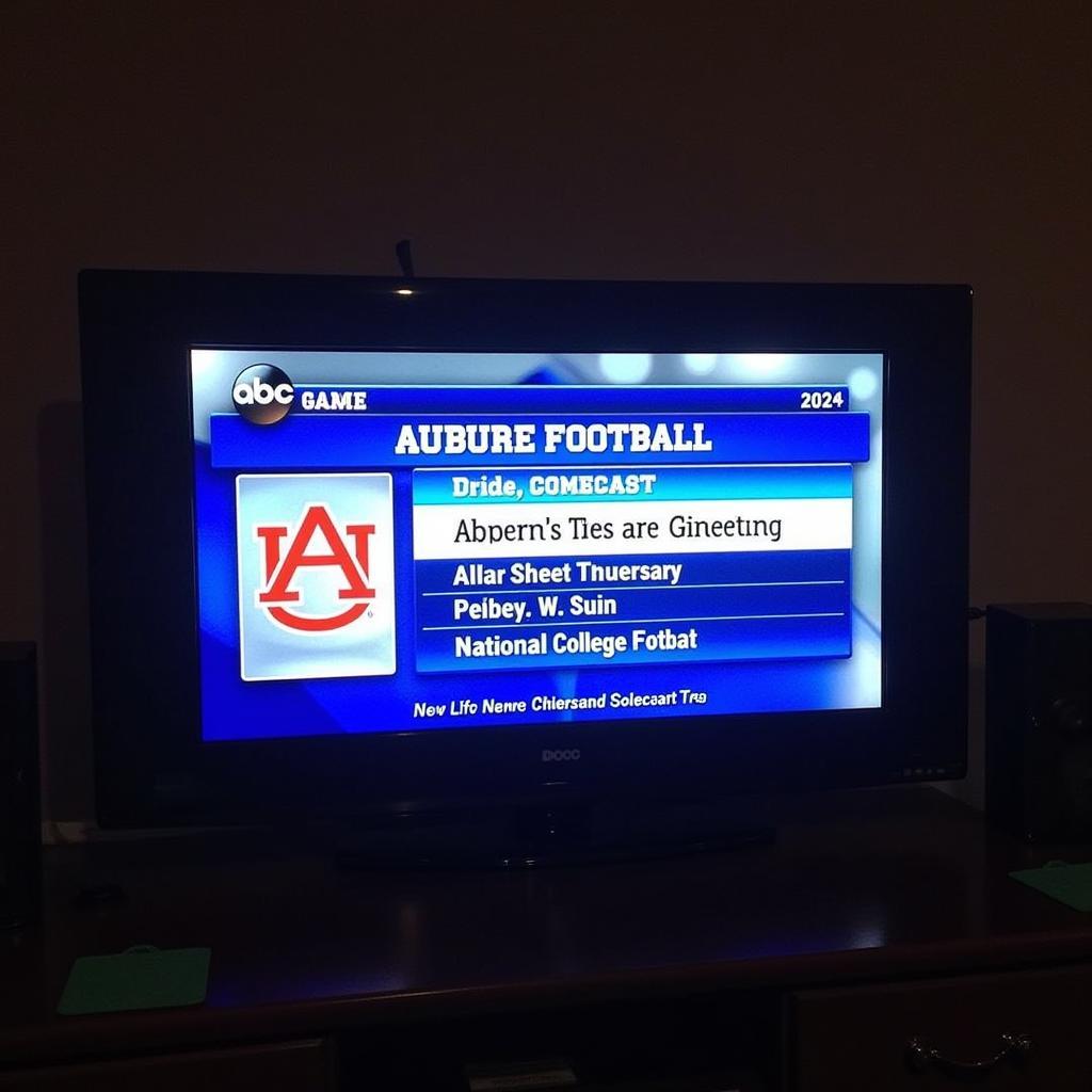 Auburn Football on ABC Broadcast Schedule