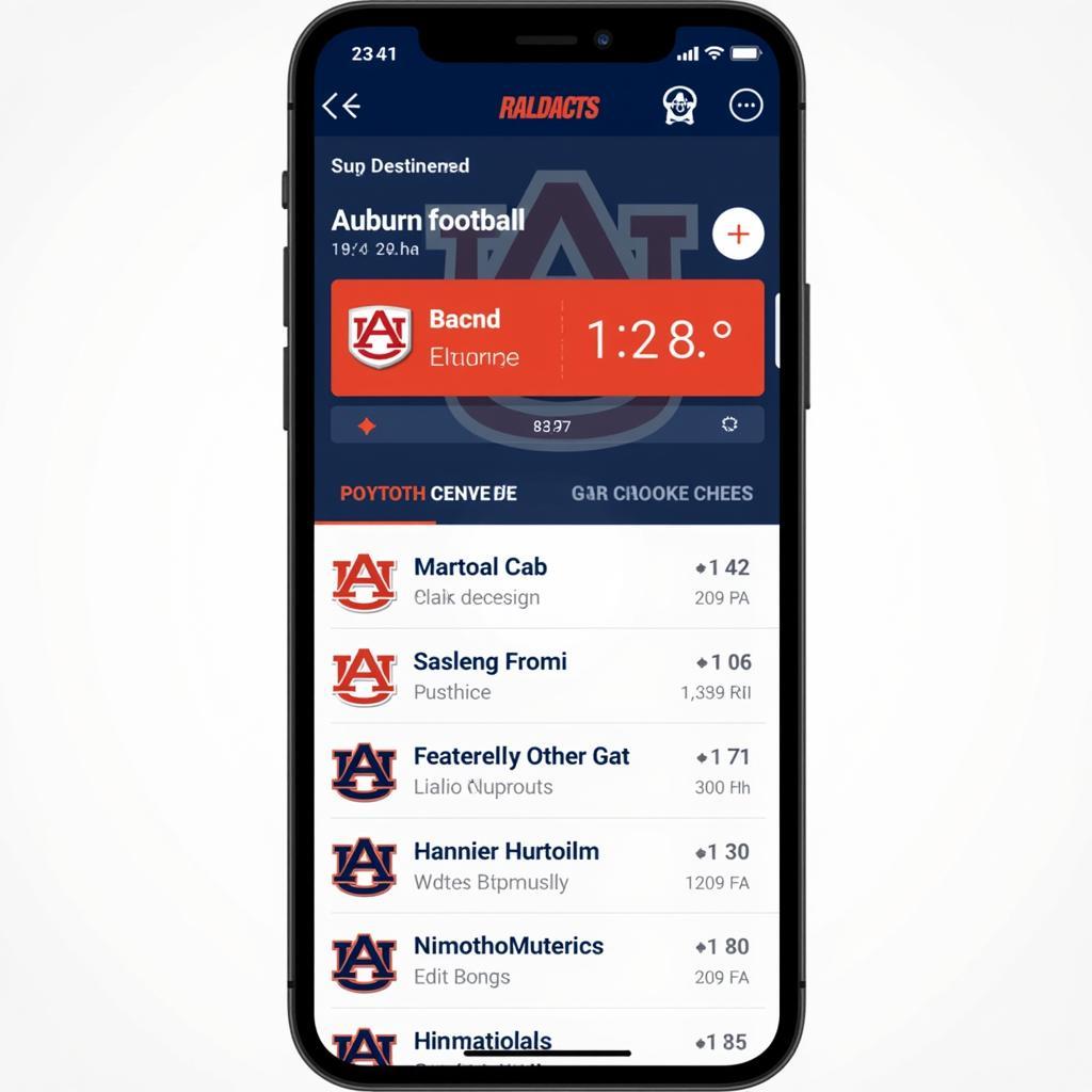 Auburn Football Live Score Mobile App