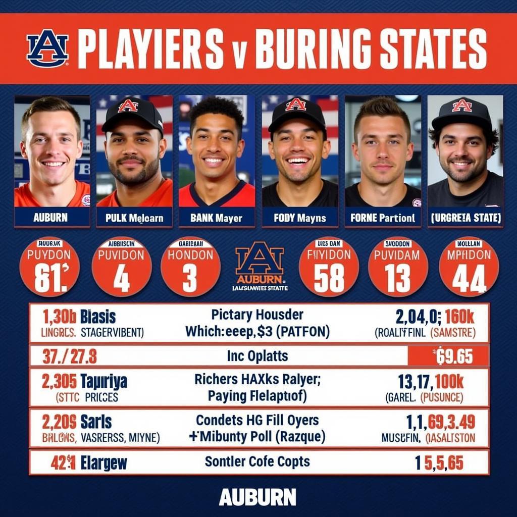 Key Players in Auburn vs Jacksonville State Football Match