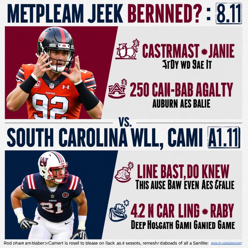 Key Players Auburn vs South Carolina