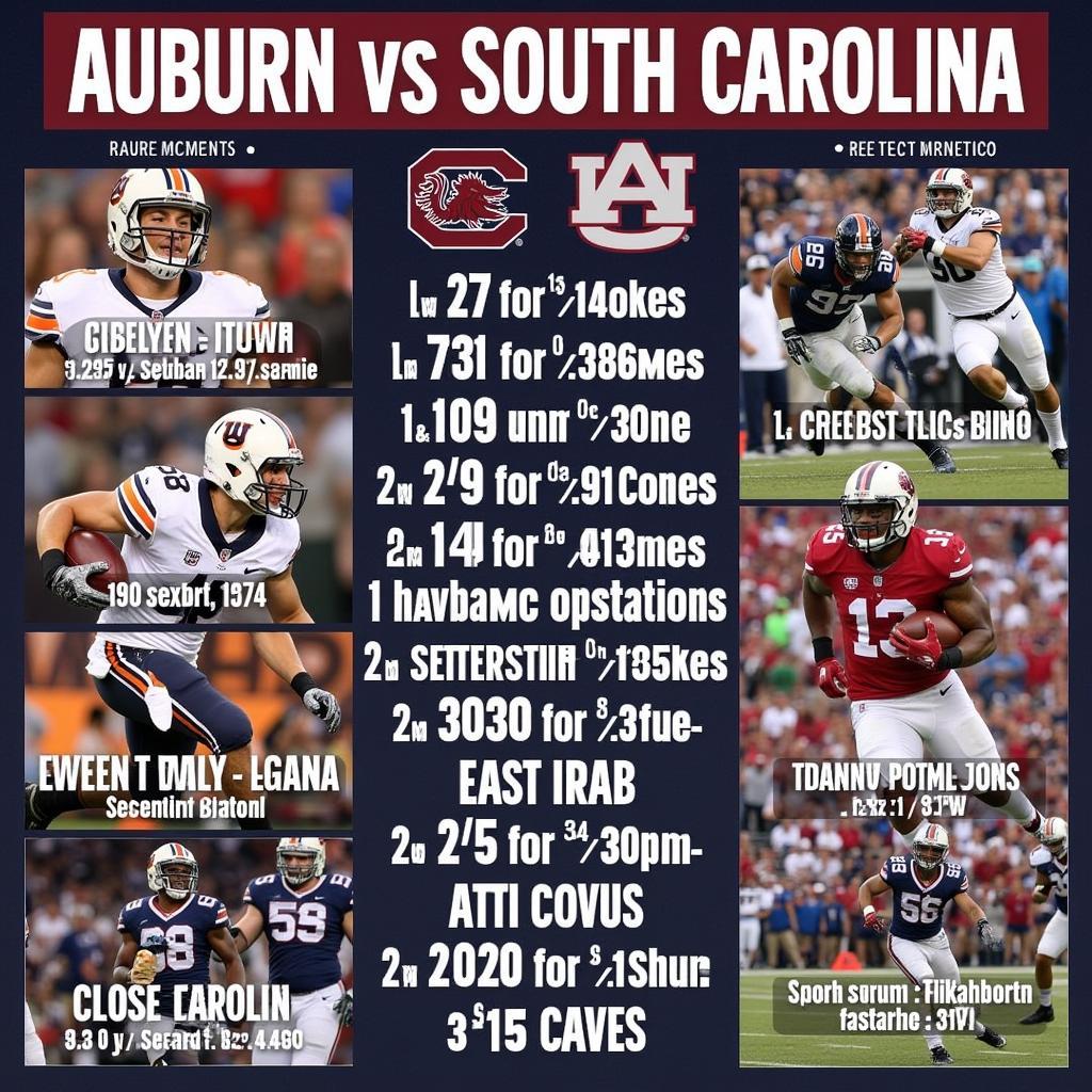 Auburn vs South Carolina Past Matchups