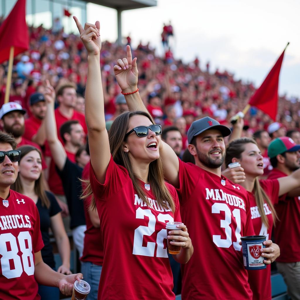 Antelope Valley College Football Fans Cheering