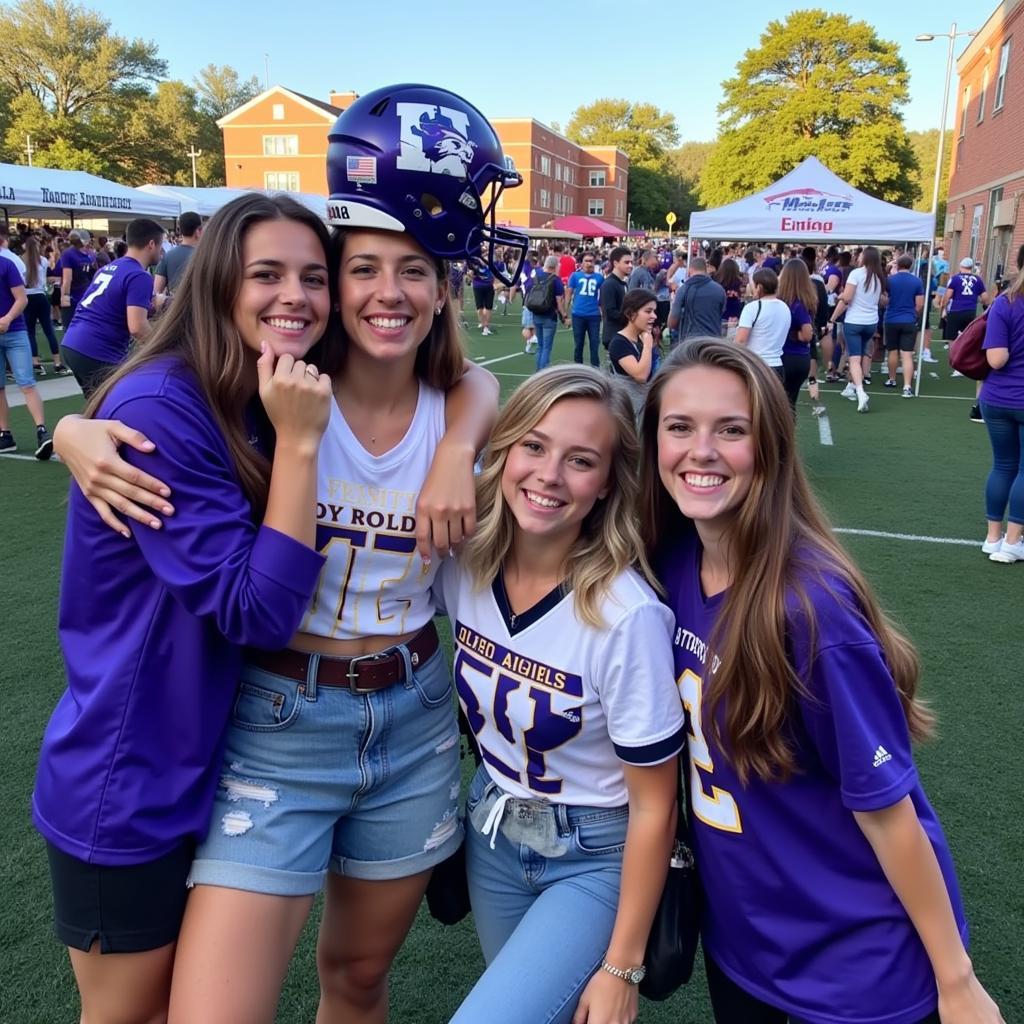 Fans enjoying Avila University football game day