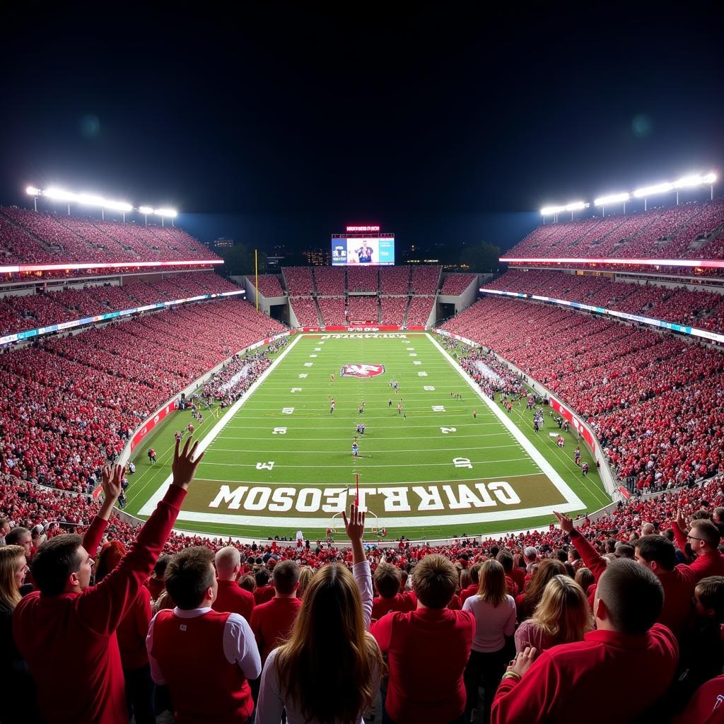 Badgers Football Live Broadcast: Stadium View