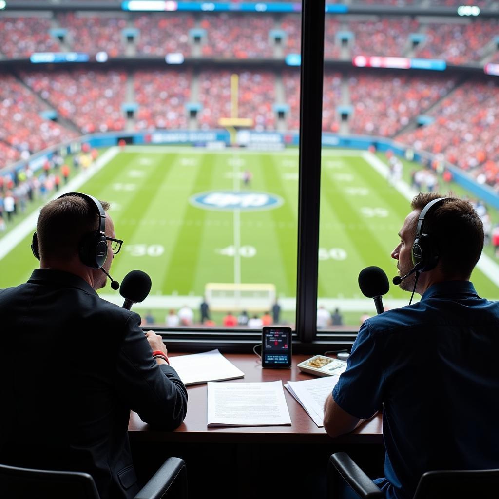 Badgers Football Radio Commentators in Action