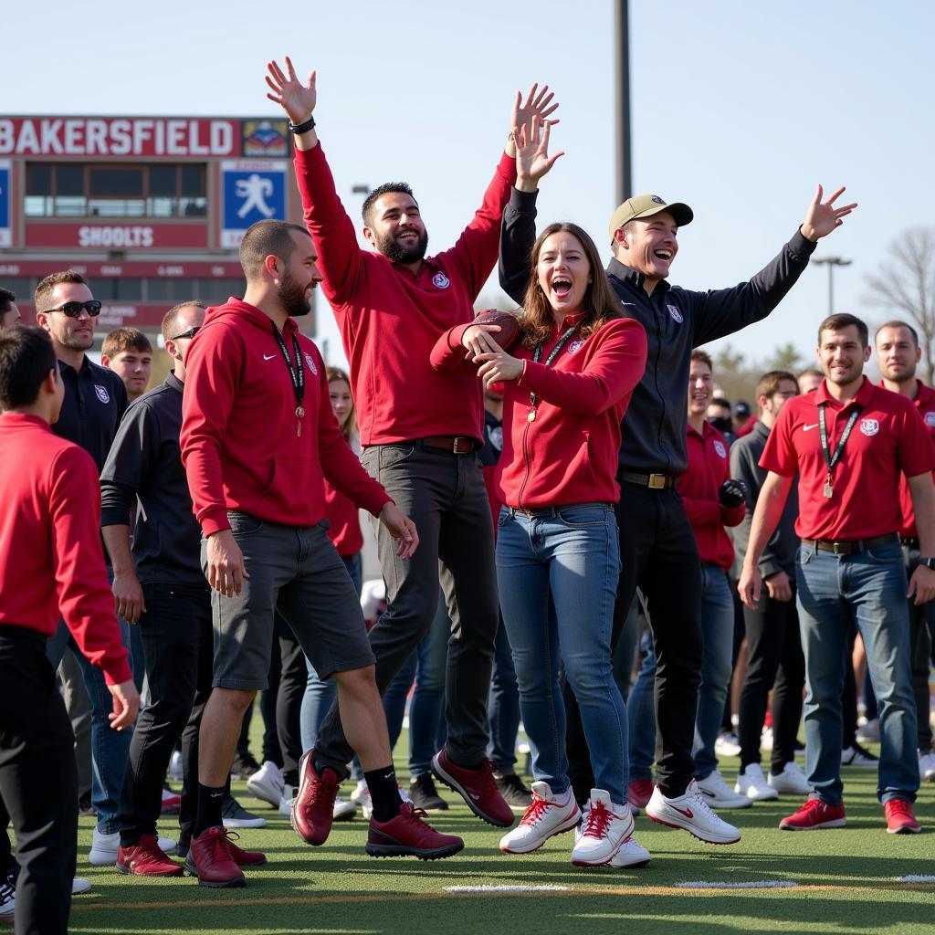 Bakersfield Football Fans Celebrating a Touchdown