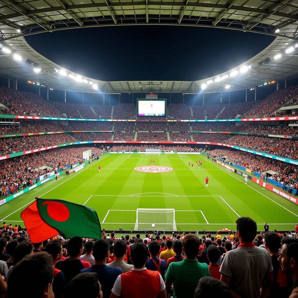 Bangladesh and India Football Fans in 2019 - A Sea of Passion and Support