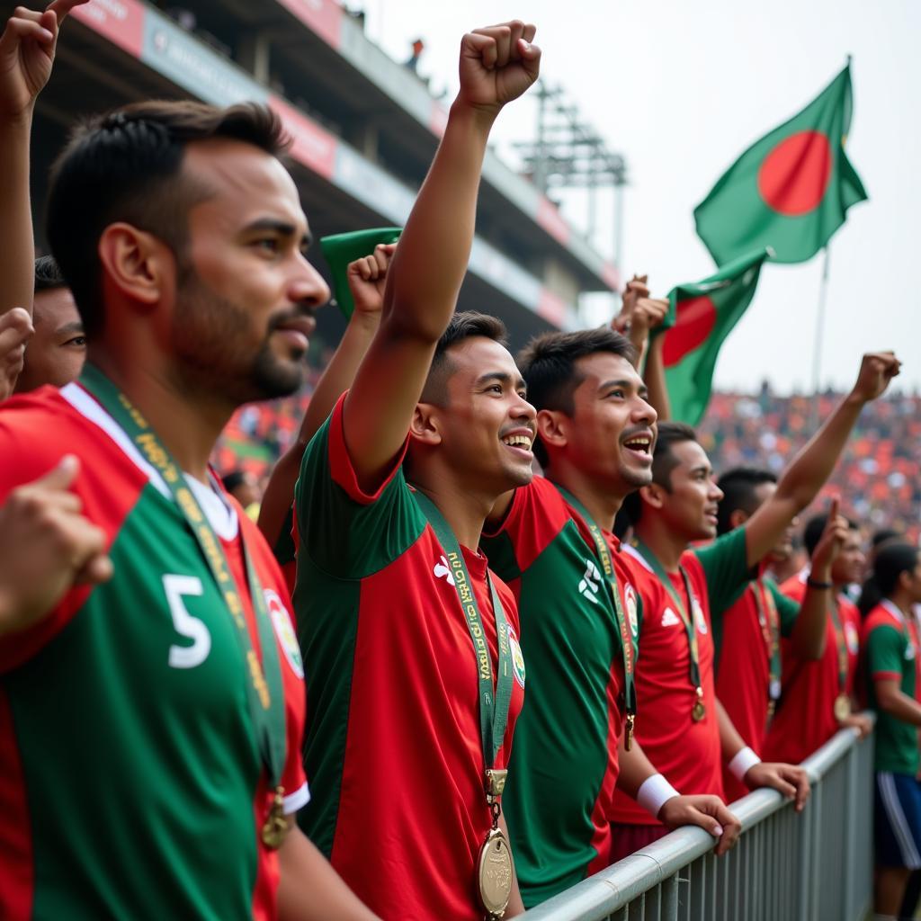 Bangladesh Premier League Fans Celebrating