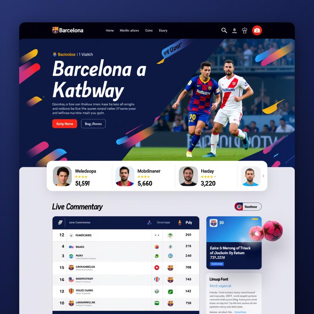 Barcelona Live Score Website