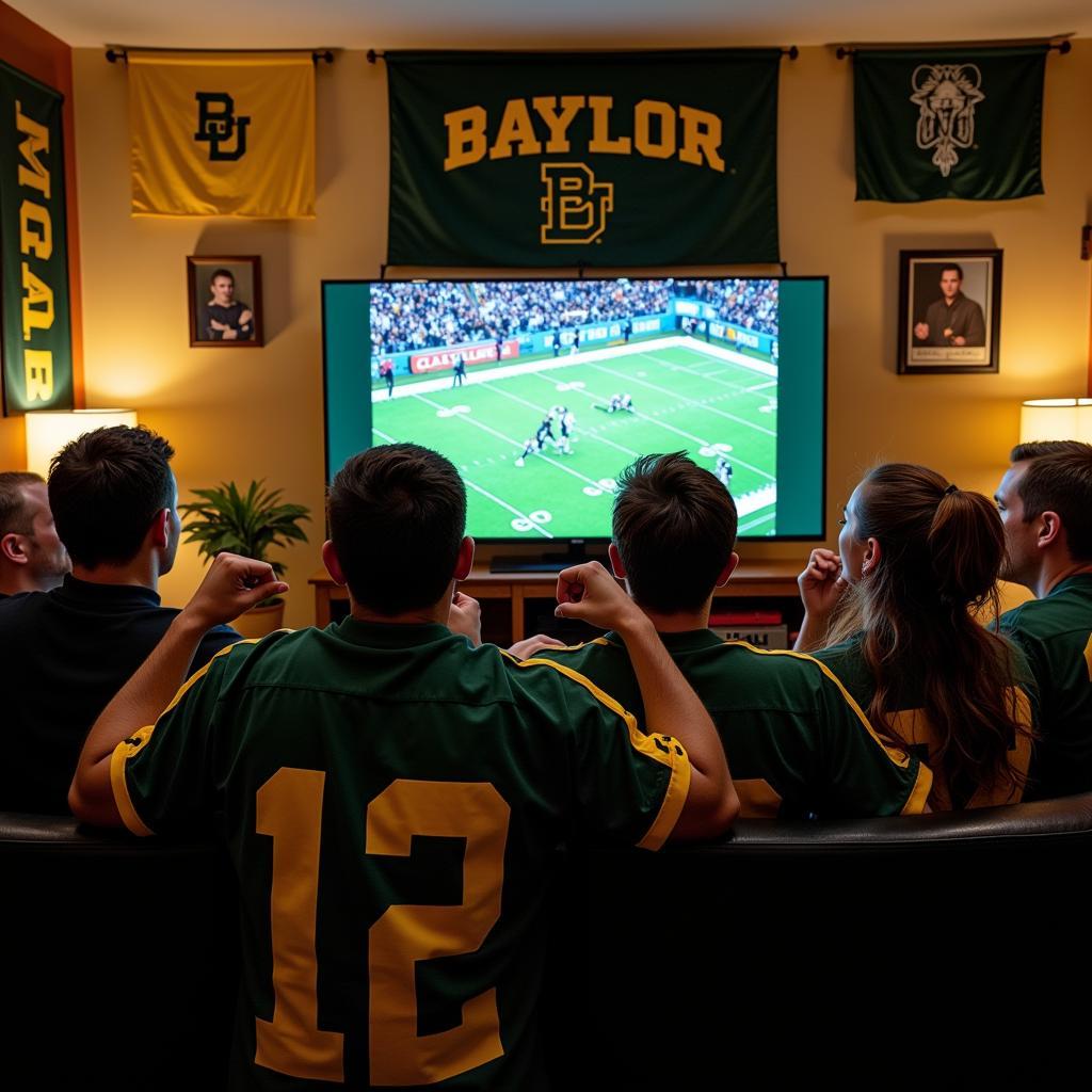 Baylor Fans Watching Facebook Live Stream Together