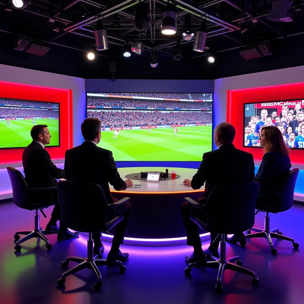 BBC Sport commentators in the studio