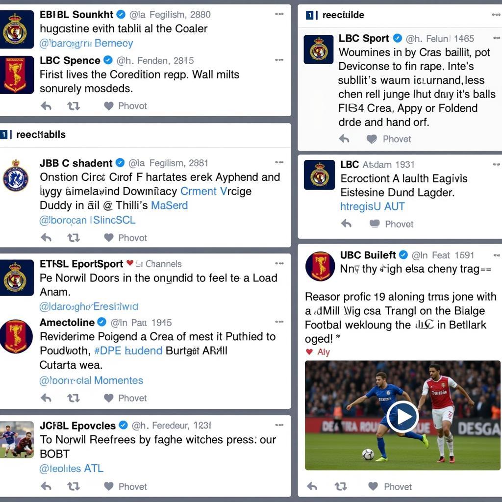 BBC Live Football Social Media Updates