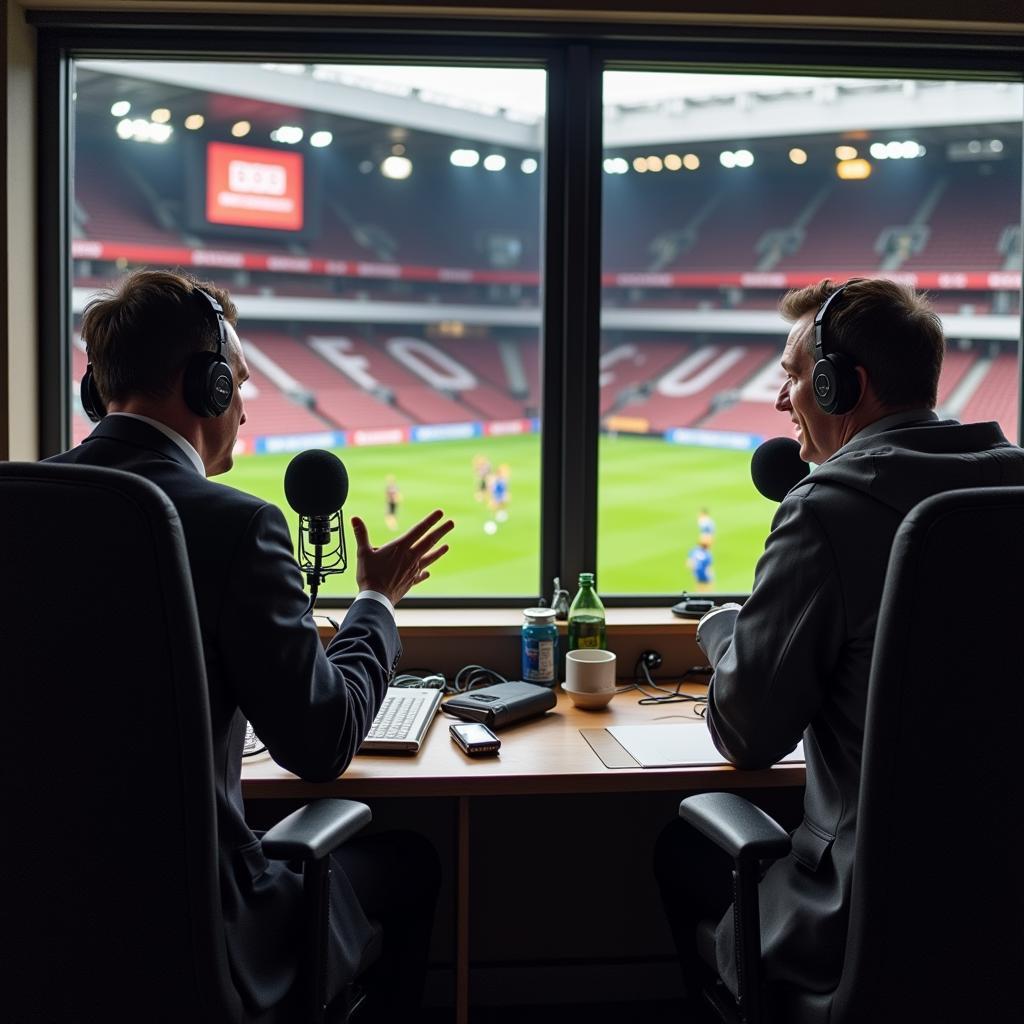 BBC Radio Commentators Broadcasting Live Football