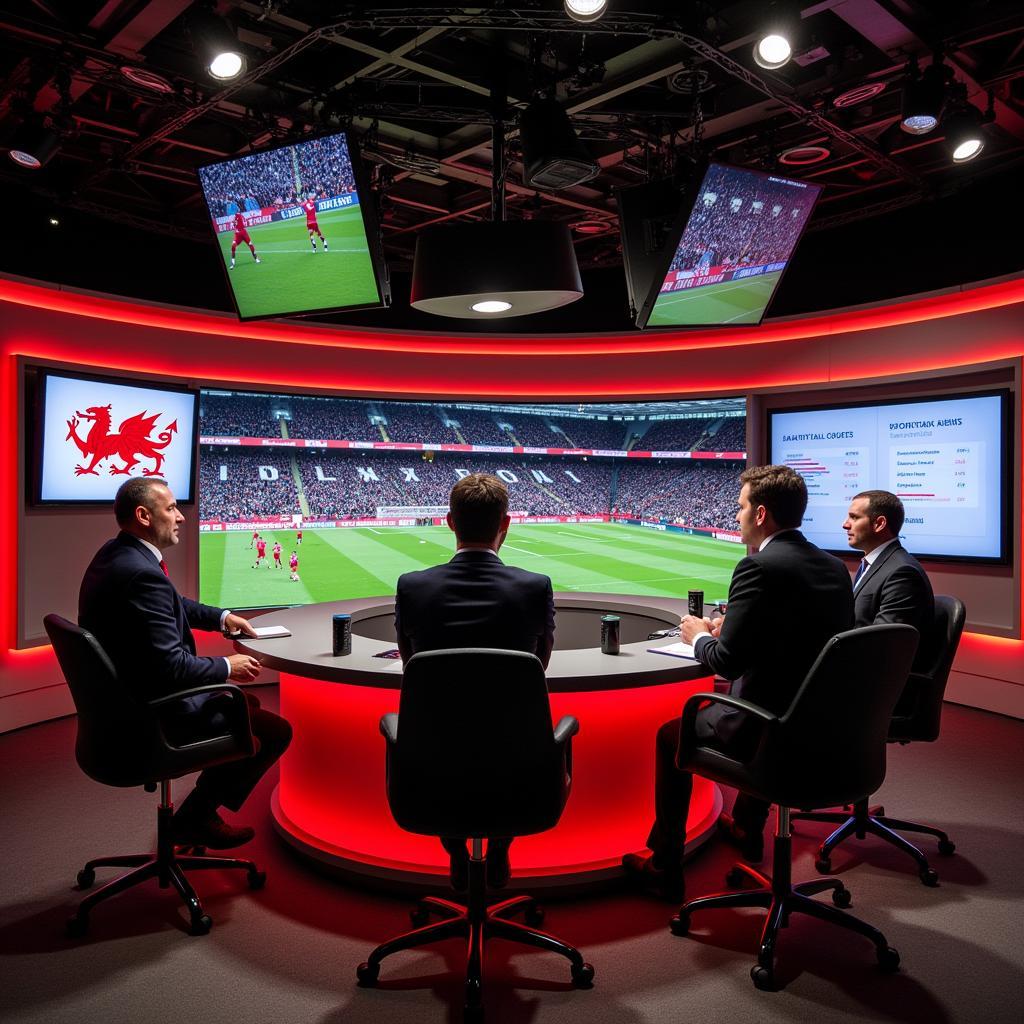 BBC Wales Live Football Studio Broadcast