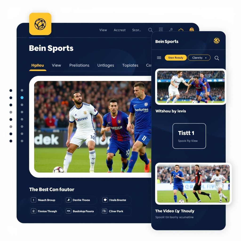 Bein Sports Live Football Streaming Interface