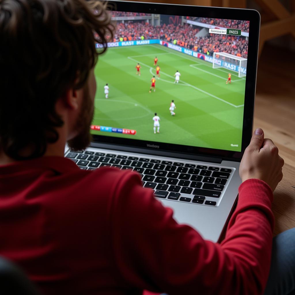 Belgium vs Japan Fan Watching Live Stream