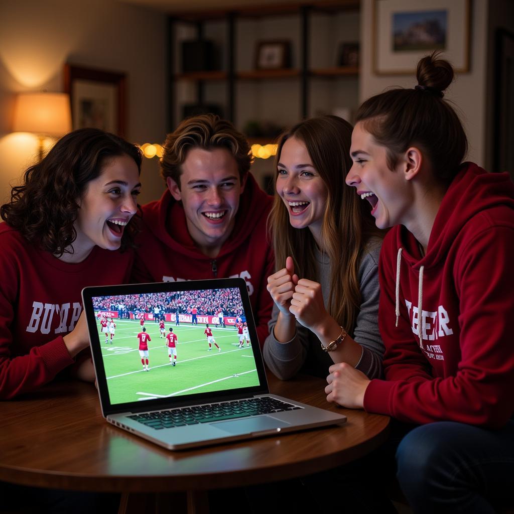 Bellefontaine Football Fans Watching Live Stream