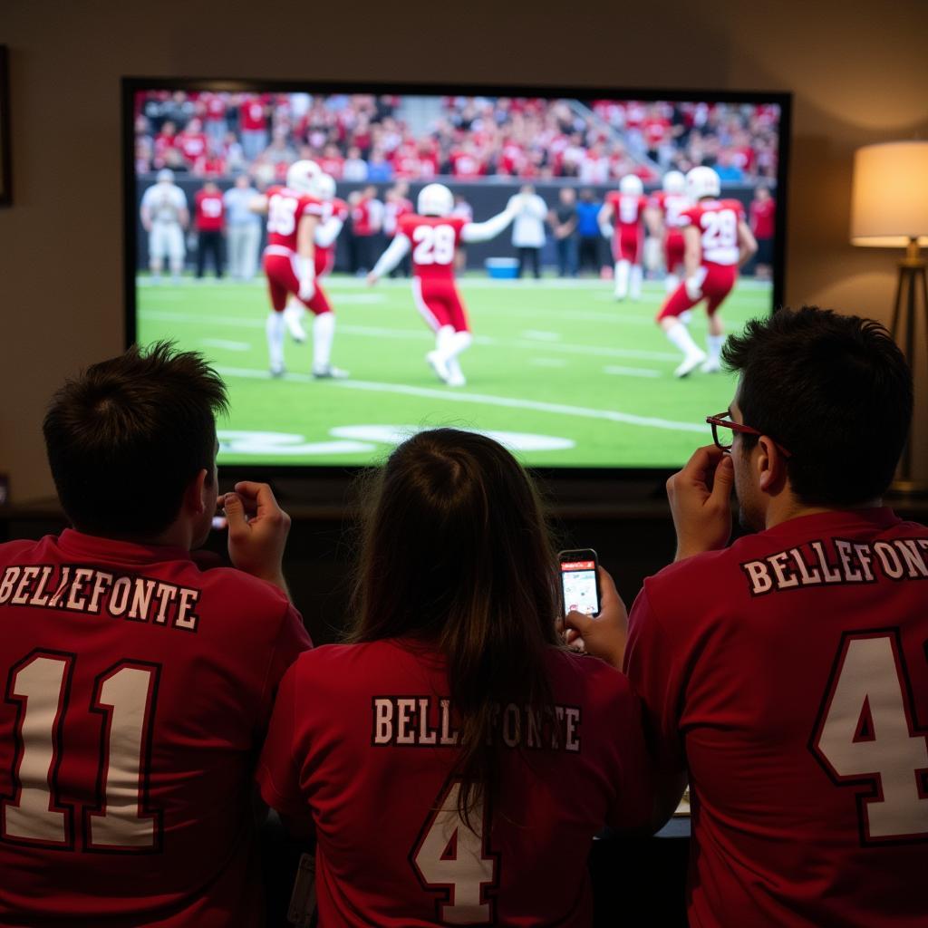 Bellefonte Football Fans Watching Live Stream