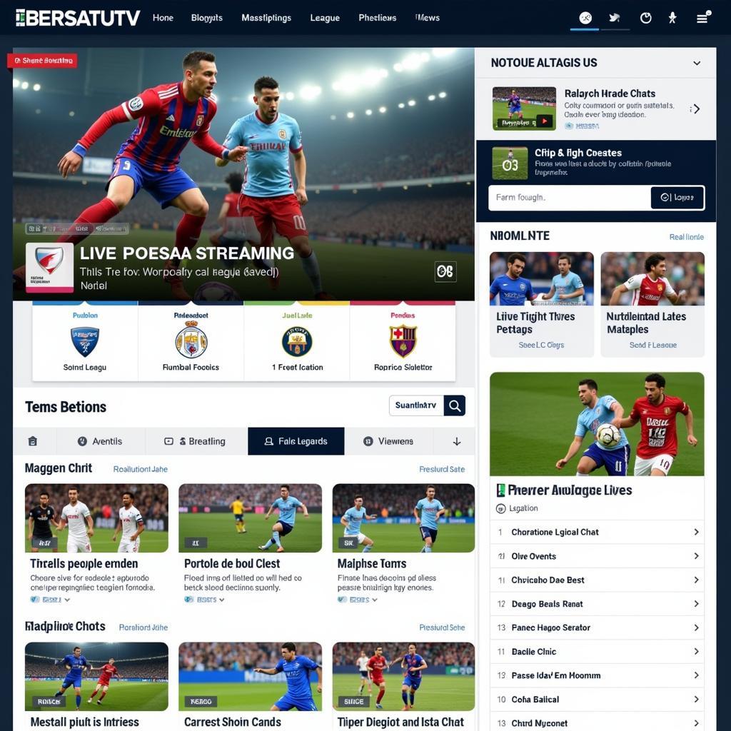 Live Football Streaming on Bersatutv.com