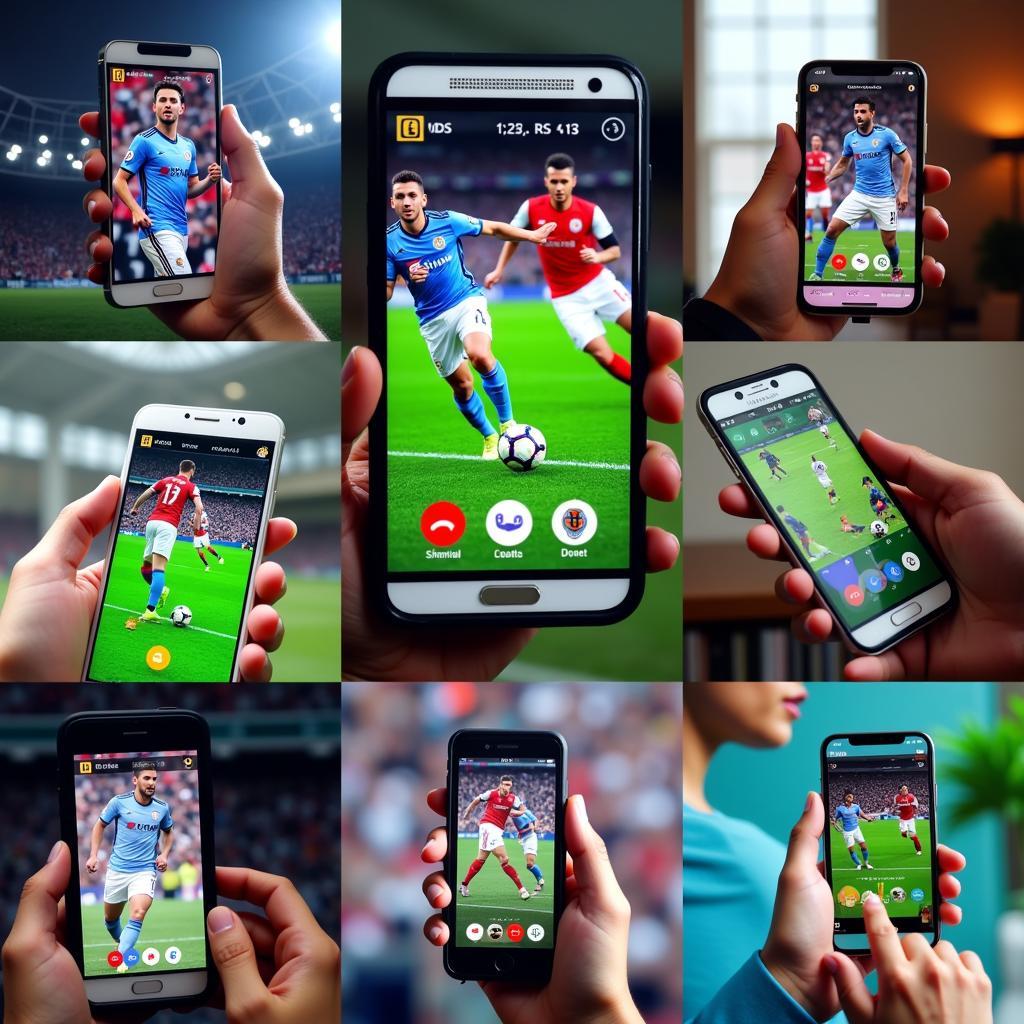 Best football live streaming apps displayed on various mobile devices