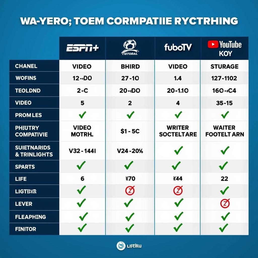 Best Live Football Streaming Software Comparison Table