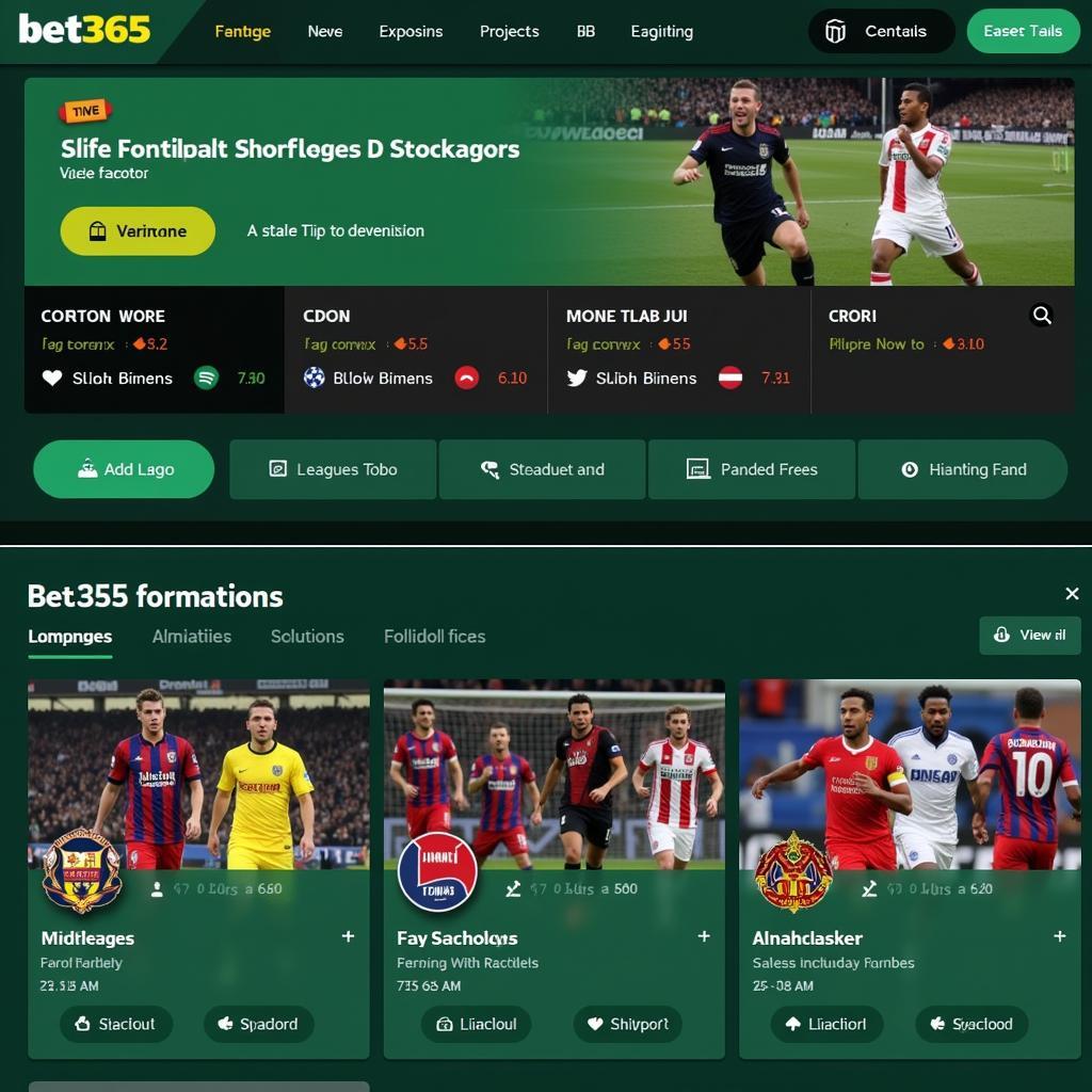 Bet365 Live Football Streaming Interface