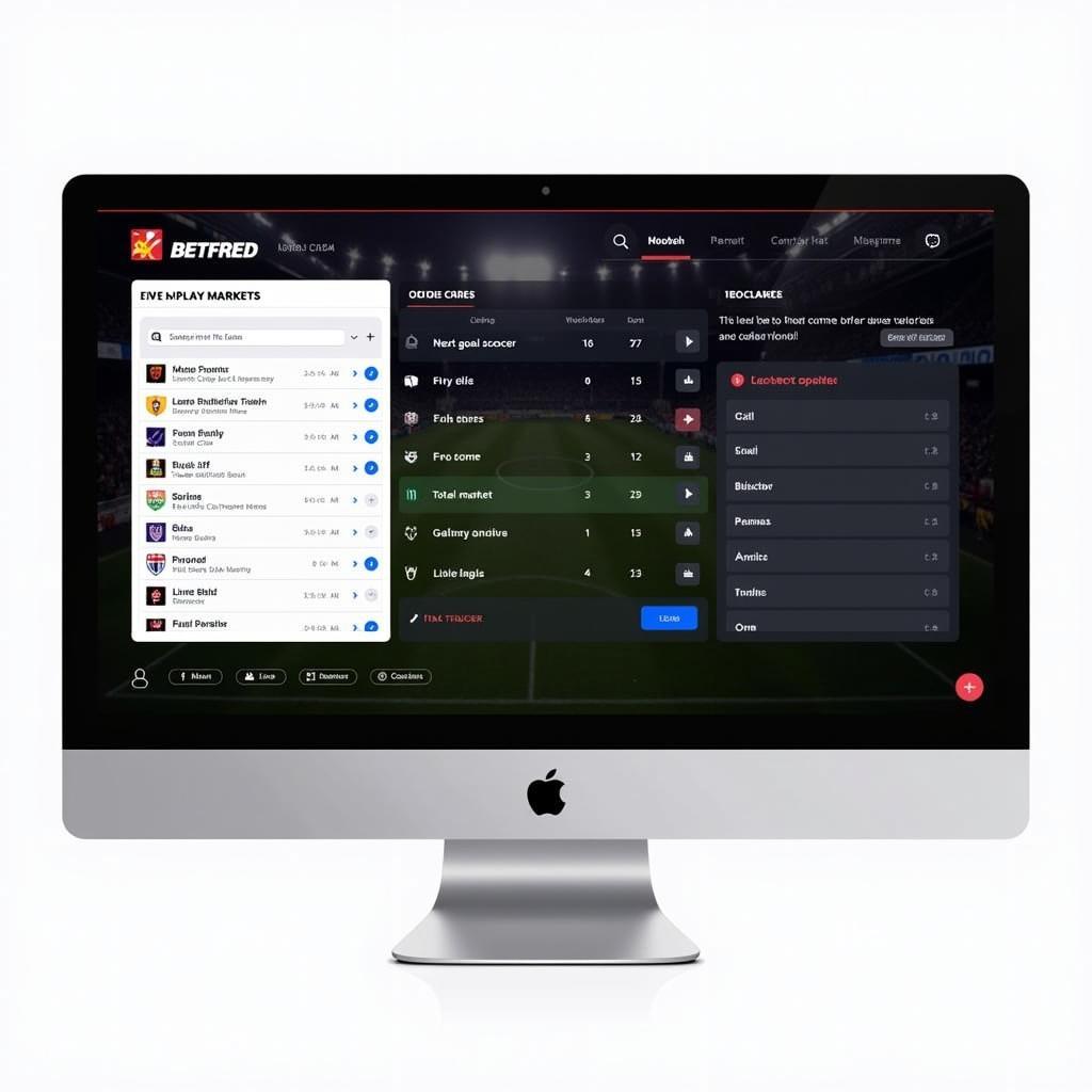Betfred Live Football Betting Interface