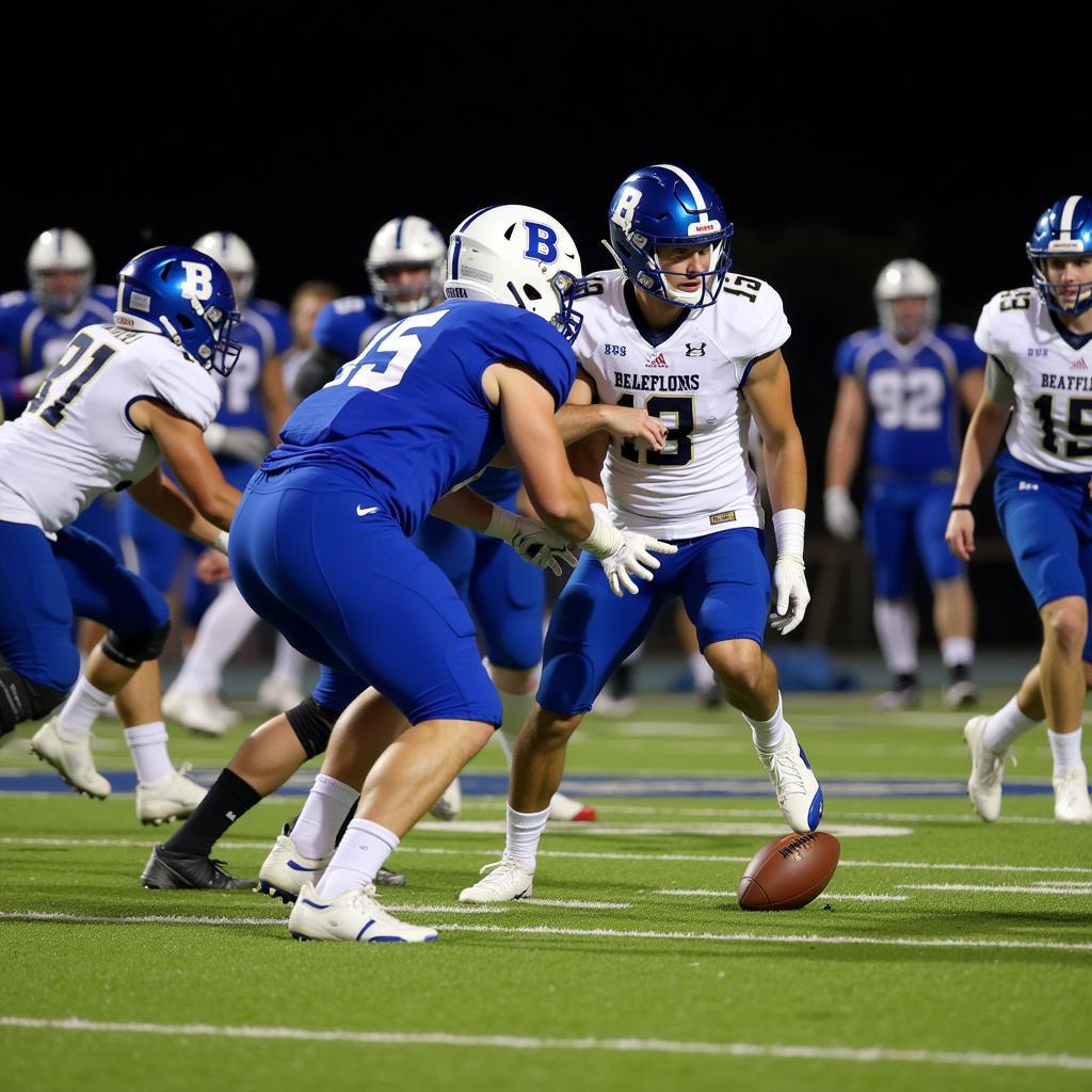 Bethel University Football Team in Action